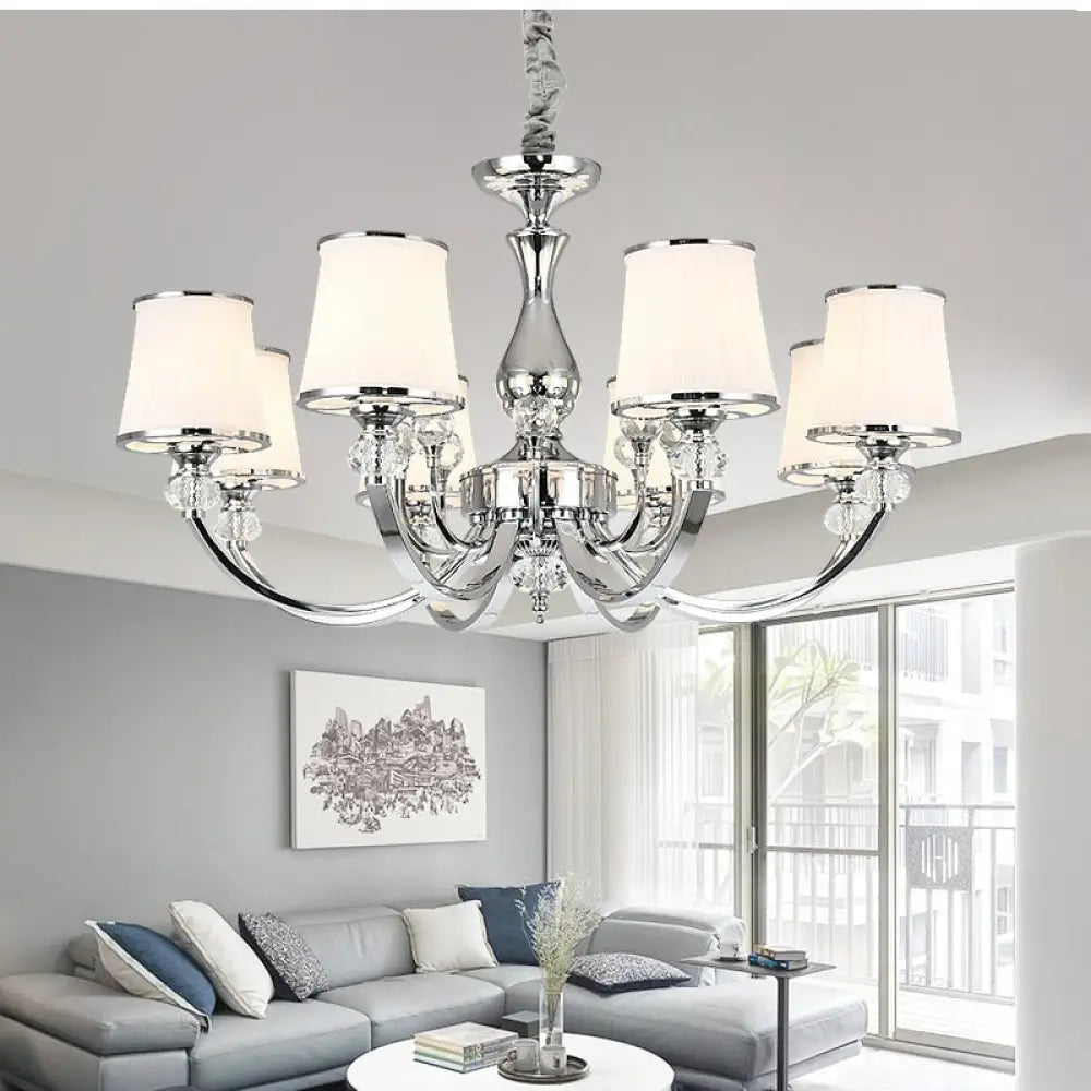 Modern Chrome Chandelier Lights For Living Room 3 Chandelier / Without Bulbs