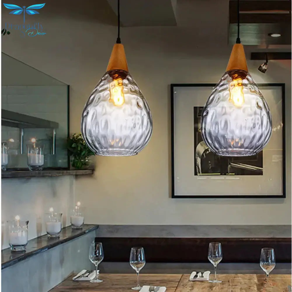 Modern Creative Europe Glass Pendant Light Led E27 With 3 Colors For Bedroom/Restaurant/Living
