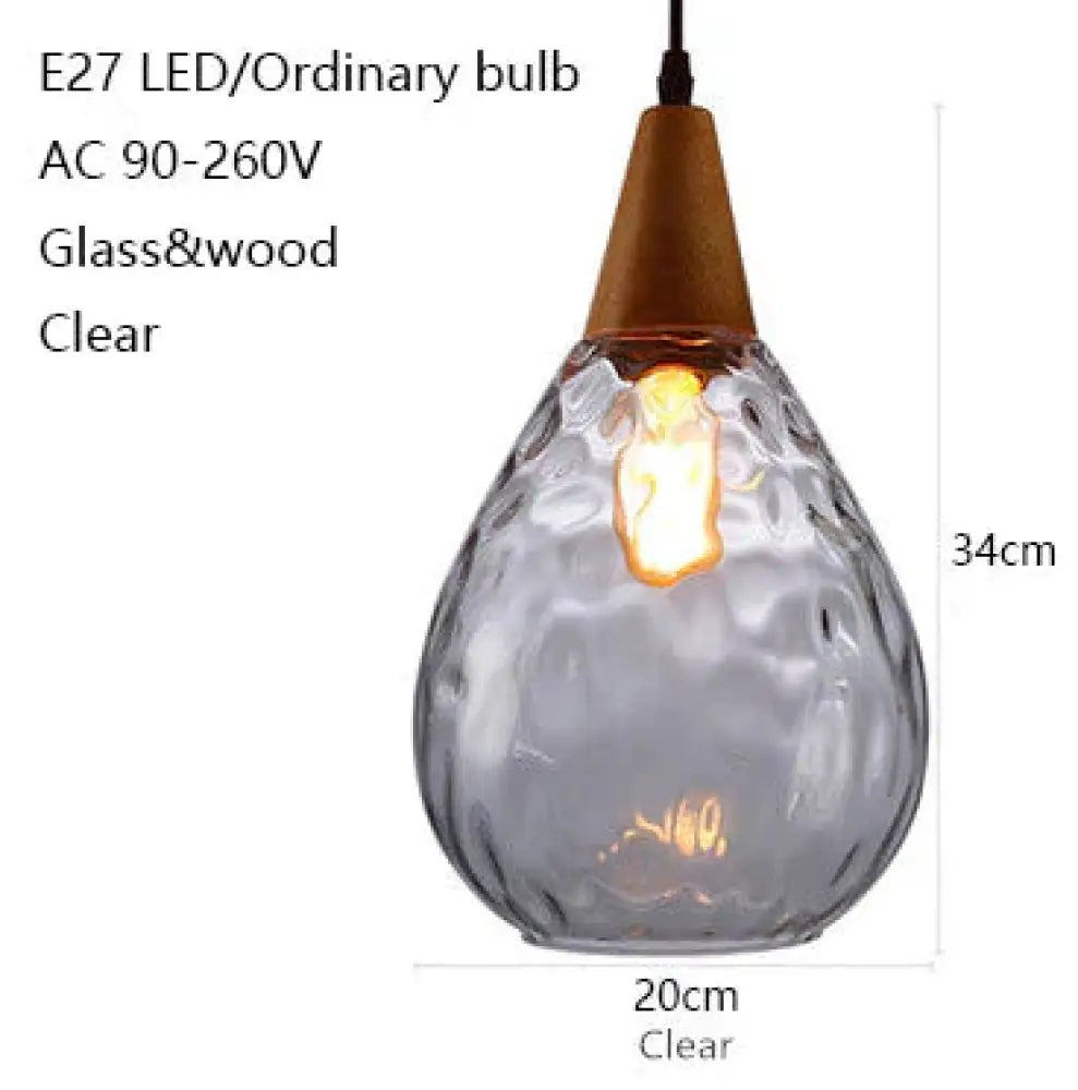 Modern Creative Europe Glass Pendant Light Led E27 With 3 Colors For Bedroom/Restaurant/Living