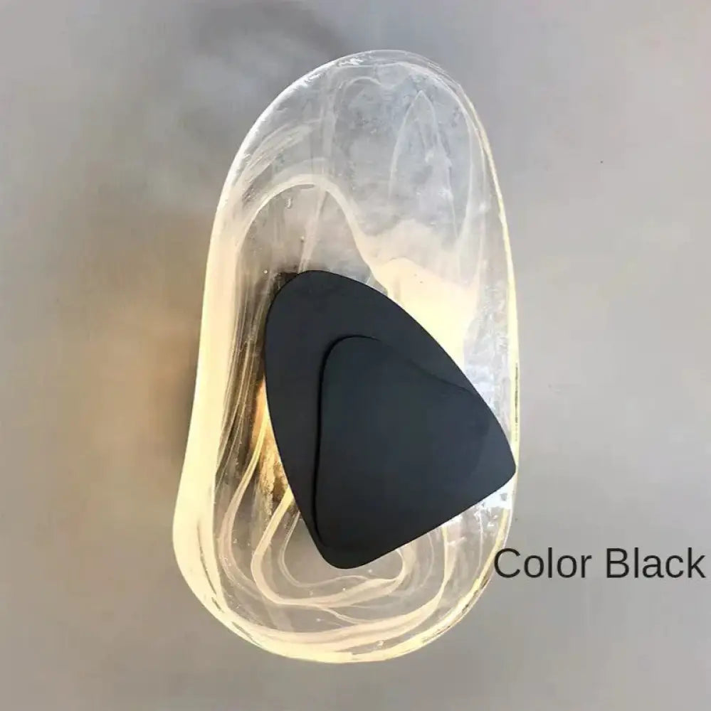 Modern Creative Minimalist Glass Wall Lamp For Study Room Bedroom Bedside Lighting Black Light