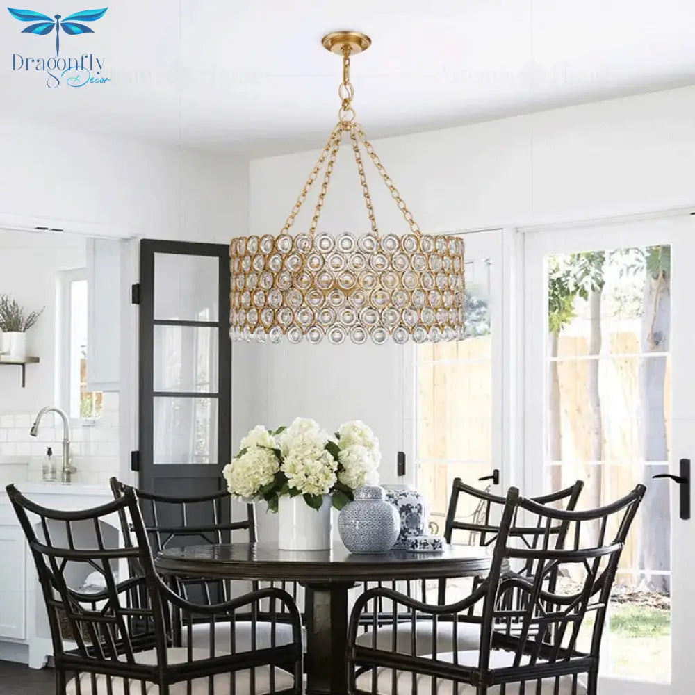 Modern Crystal Chandelier Ceiling Lamp - Gold/Silver Finish For Living Room Decor Pendant Lighting