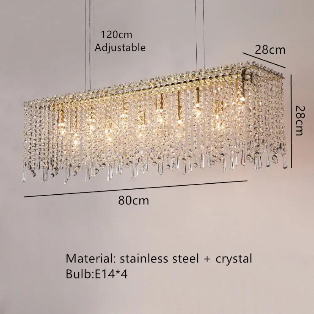 Modern Crystal Chandelier For Parlor Dining Room Kitchen Bedroom Lighting Fixtures E14 Bulb Gold