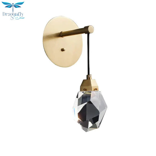 Modern Crystal Led Full Copper Wall Lamp Lamps