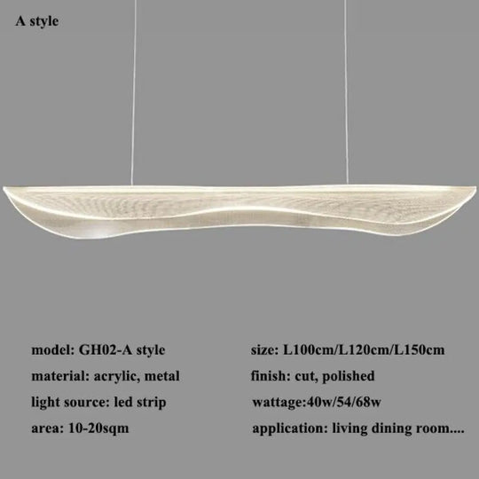 Modern Dimmable Led Chandelier - Acrylic Lustre Lighting For Dining Room And Home Decor A Style / A
