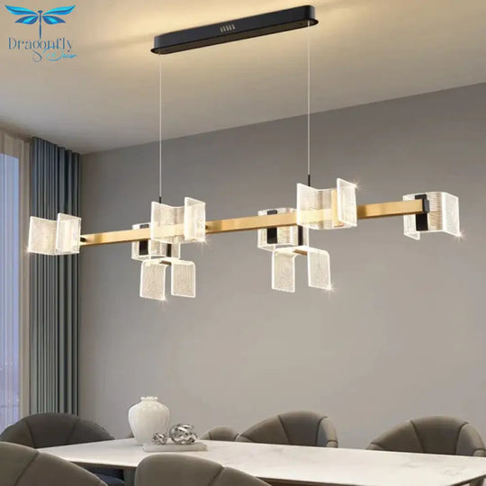 Modern Elegance Led Chandelier – Adjustable Pendant Ceiling Light With Smart Remote And App Contro