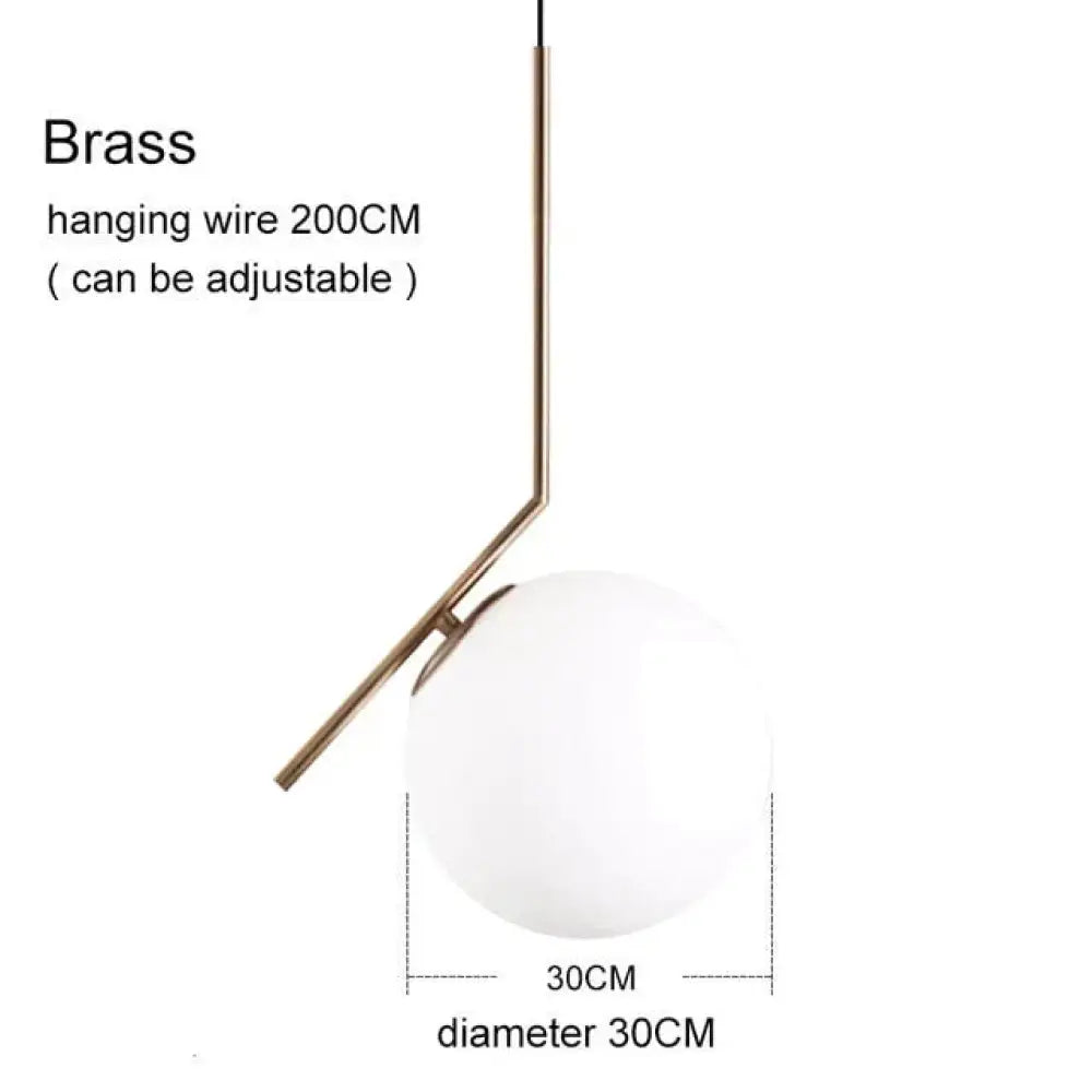 Modern Glass Ball Pendant Lights For Dining Room Indoor Home Kitchen Fixtures Hanging Lamp Bar
