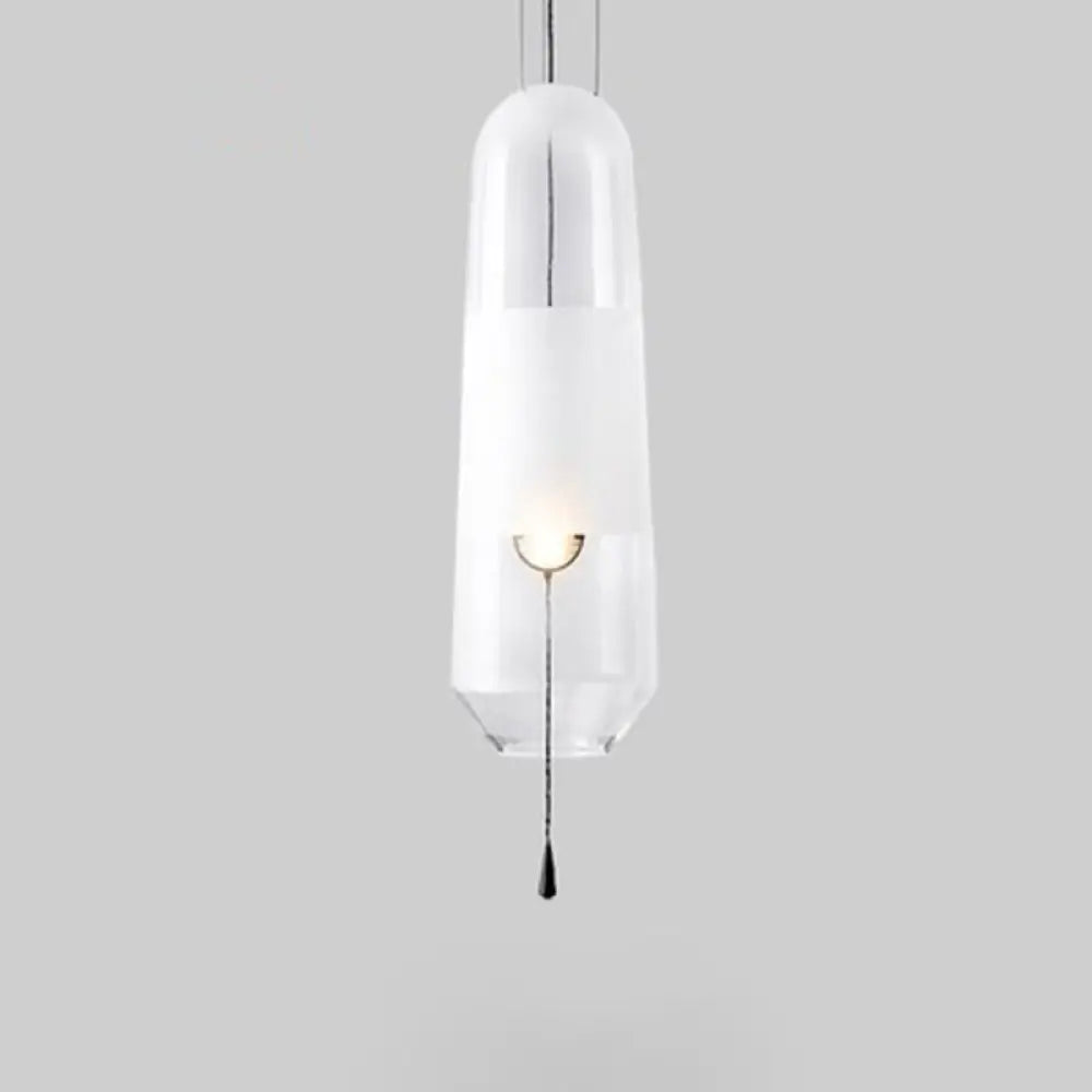 Modern Glass Pendant Light Fixture - Stylish Hanging For Bedroom Clear