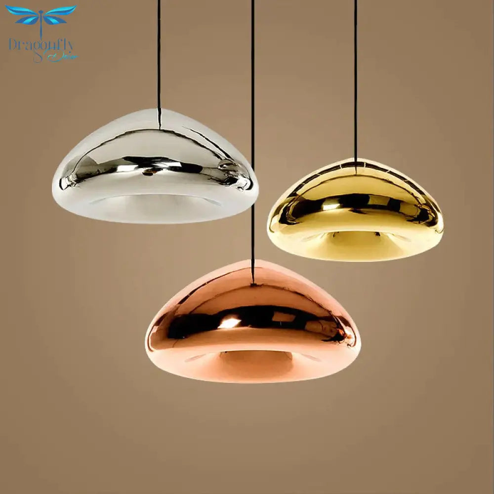 Modern Gold Bronze Sliver Shade Mirror Pendant Light E27 Led Glass Lamp Christmas Ball Lighting