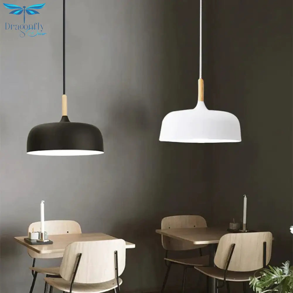 Modern Hanging Ceiling Lamps Wood Aluminium E27 Pendant Lights Dining Room Table Bedside Kitchen