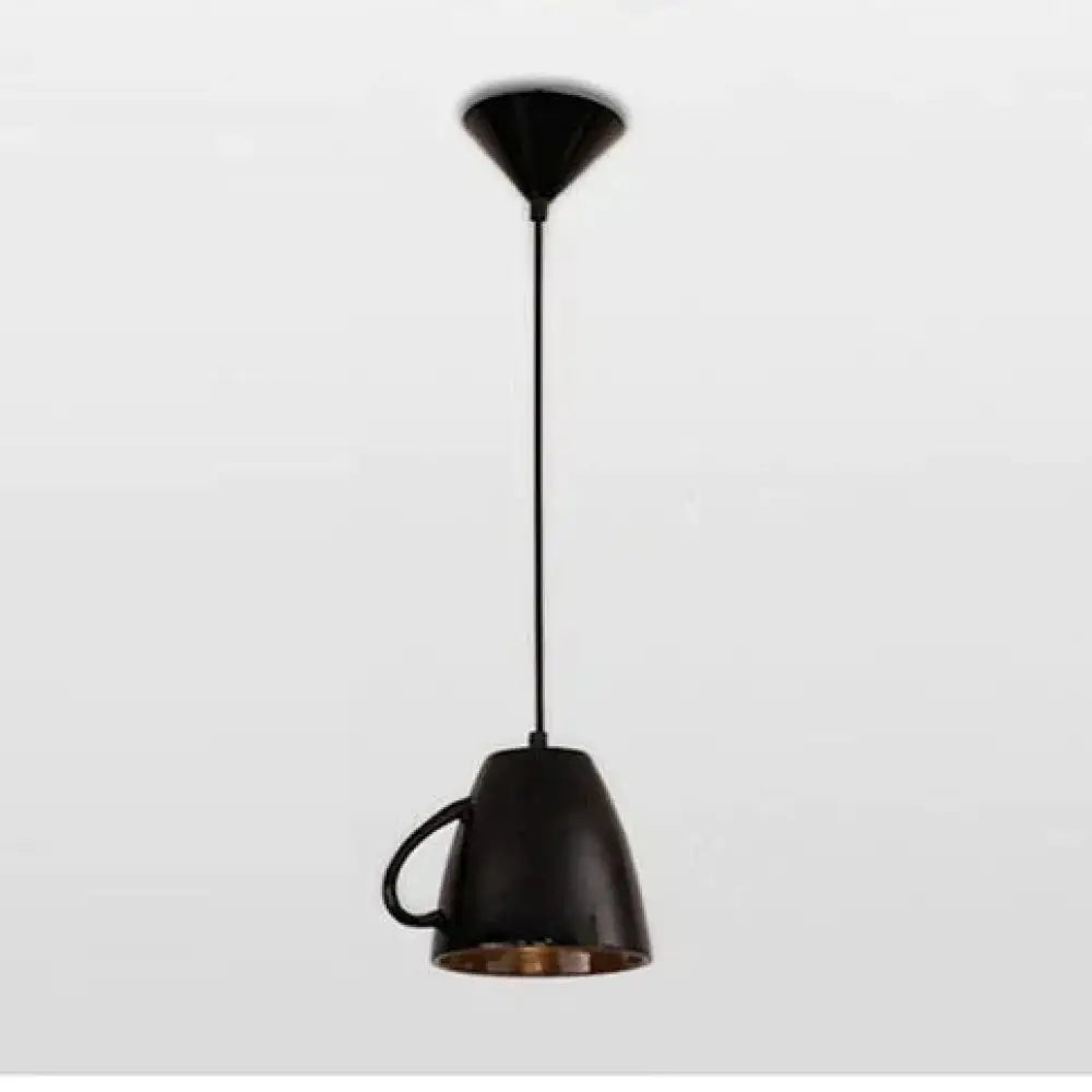 Modern Kitchen Lamp Resin Teapot Tea Cup Pendant Light Hanglamp Hanging Fixture For Dining Room