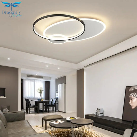 Modern Led Ceiling Lights Surface Mount Metal Chandelier For Foyer Living Room Bedroom Dining Lamp