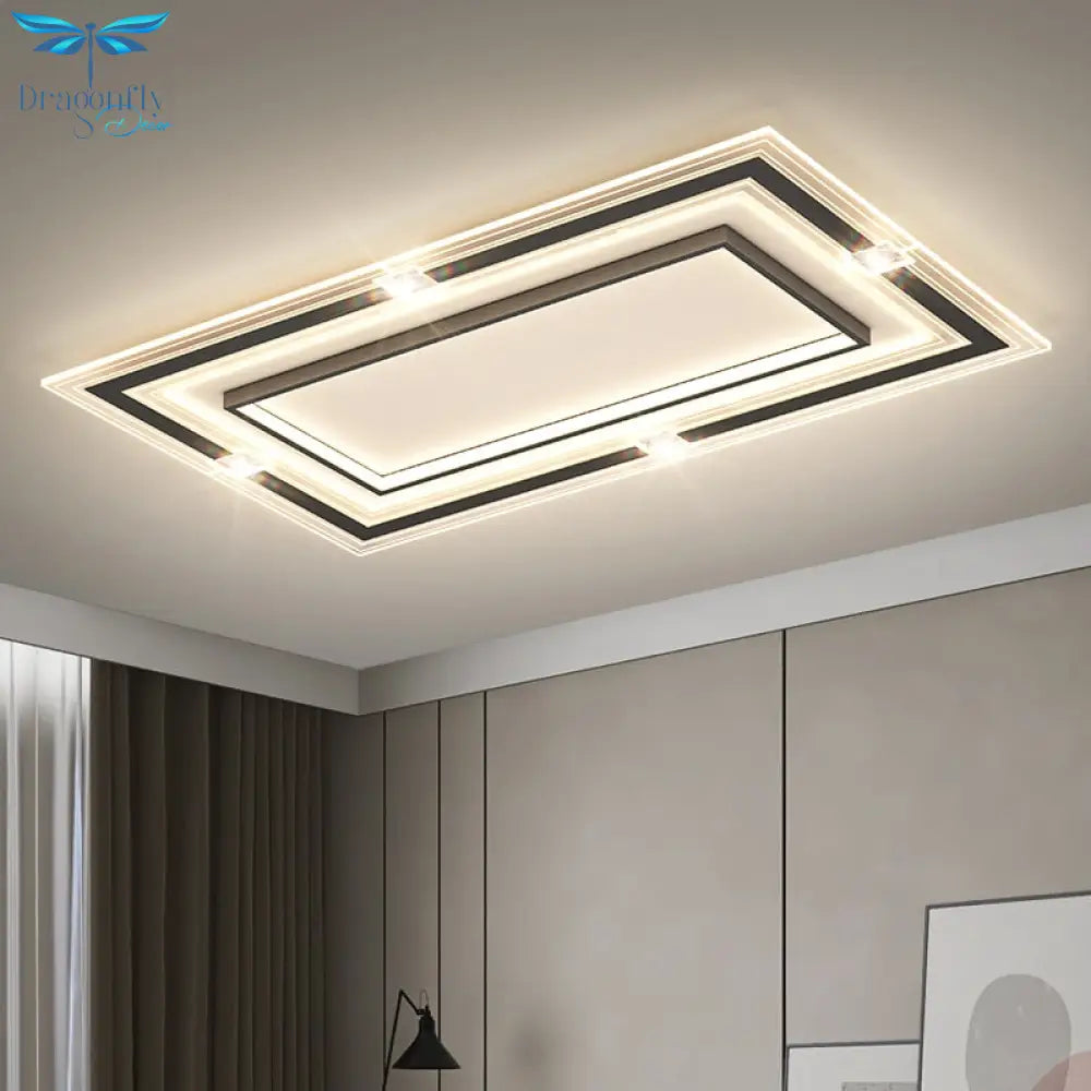Modern Led Chandelier For Living Room Bedroom Kitchen Home Indoor Ceiling Lamp With Remote Control