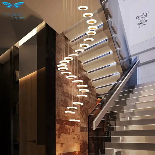 Modern Led Chandelier Living Room Pendant Lamp Bedroom Fixtures Stairs Suspended Lights Restaurant