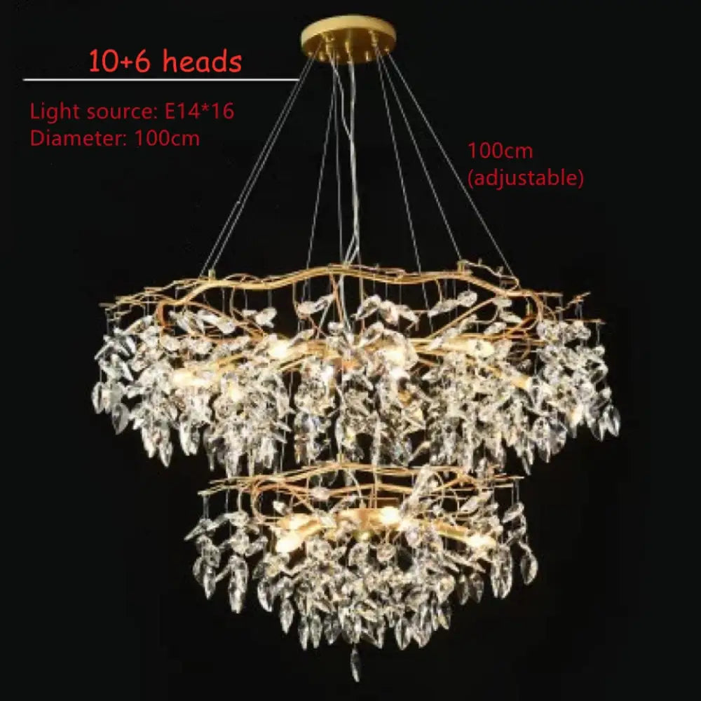 Modern Led Crystal Chandelier Lighting Luxury Home Decor Lamp For Living Room Hotel Hall Villa Art