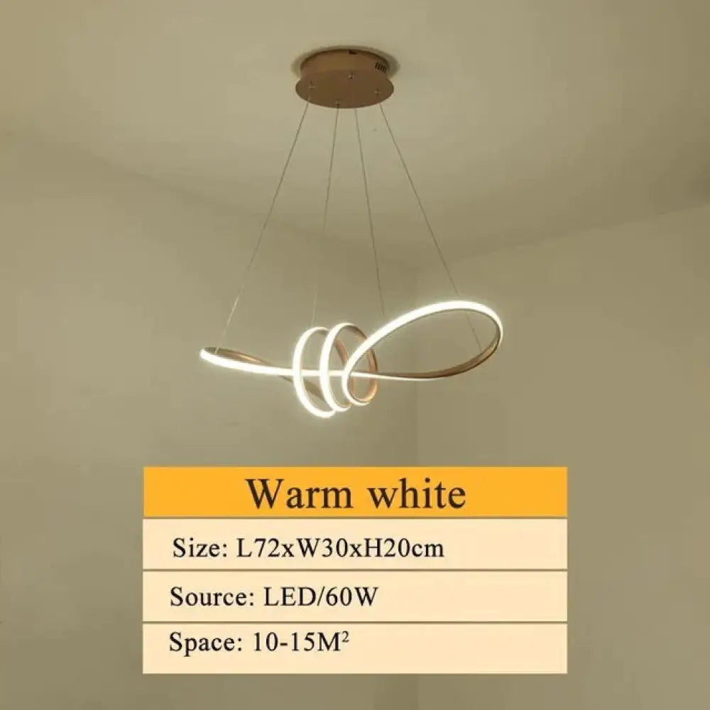 Modern Led Pendant Light For Dining Room Living Kitchen Luminaires Lamp Hanging Fixtures Warm White