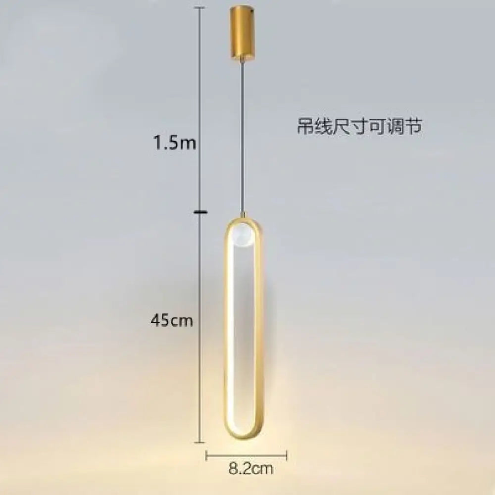 Modern Led Pendant Lights For Dining Room Bedroom Bedside Golden / Cold White Lighting