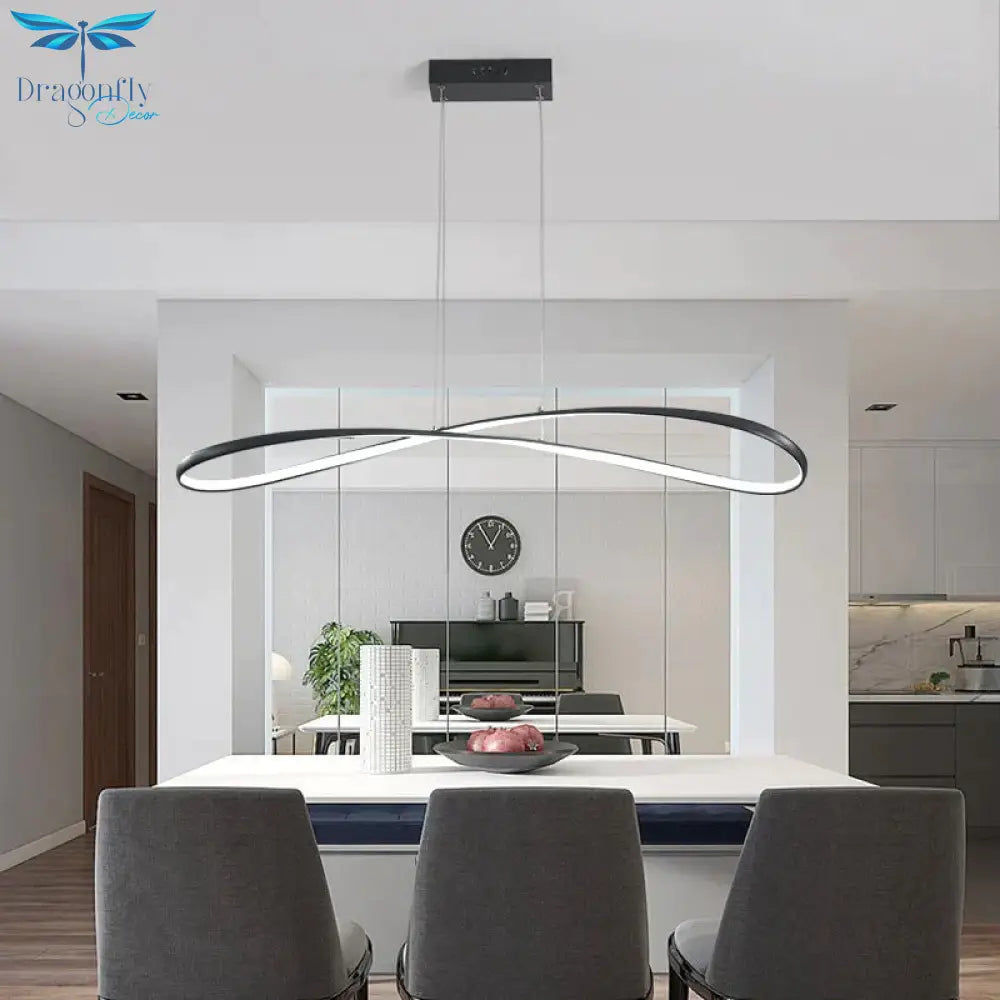 Modern Led Pendant Lights For Dining Room Kitchen Home Deco Lamp Matte Black/White Finished