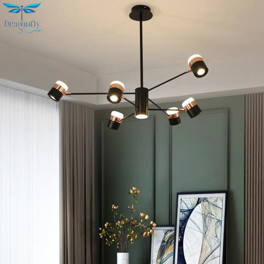 Modern Led Rotatable Bright Chandelier Lighting Restaurant Spotlight Hanging Lamp Nordic Living