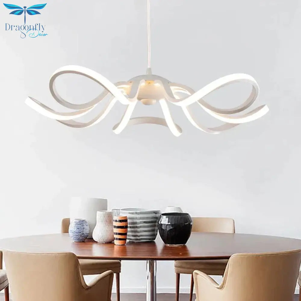 Modern Led Simple Flower Pendant Lights Lamp For Living Room Cristal Lustre Hanging Ceiling Fixtures