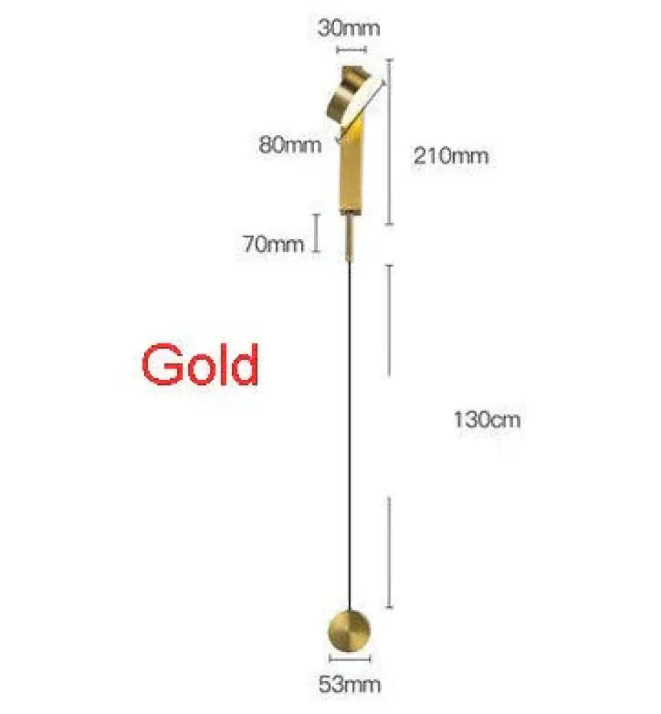 Modern Led Wall Lamps With Rotation Sconce Light For Bedside Living Room Bedroom Study Gold /