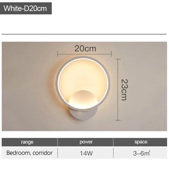 Modern Led Wall Light For Stairs Aisle Home Decor Bathroom Bedroom Bedside Smart Background Lamp