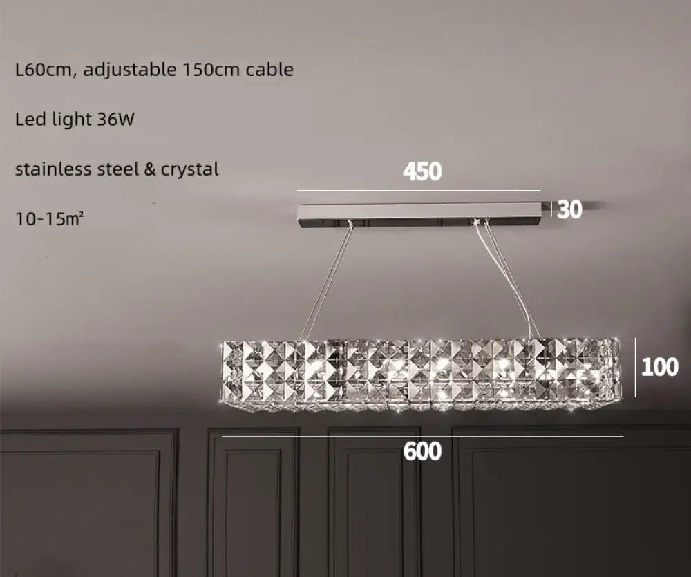 Modern Luxury 3 - Sides Design Crystal Led Chandelier Lighting Living Dining Room Lustre Chrome
