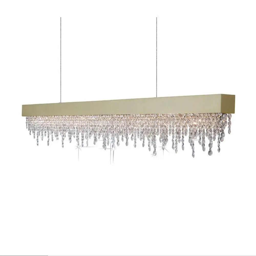 Modern Luxury Chandelier For Dining Room Kitchen Island Long Hanging Led Lamp Gold Chrome Black