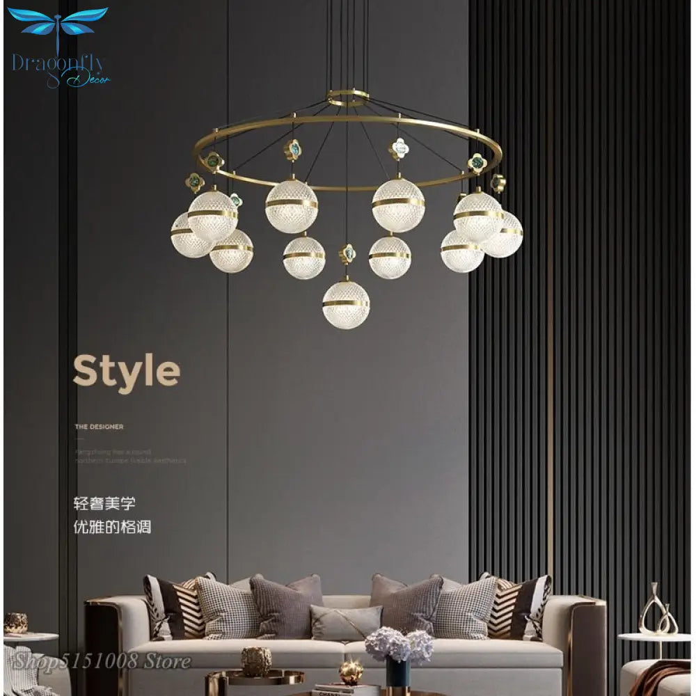 Modern Luxury Crystal Chandelier - Minimalist Atmosphere Lighting For Living Room Restaurant