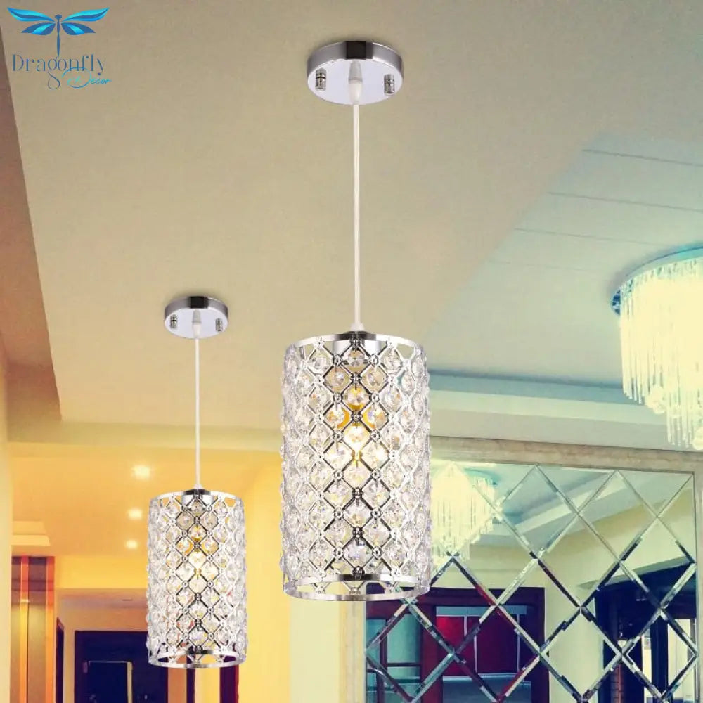 Modern Luxury Crystal Pendant Lights Romantic Bedroom Living Room Led Light