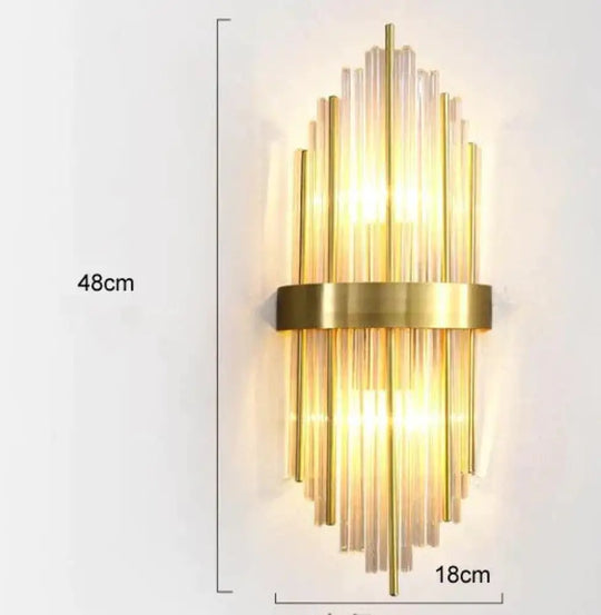 Modern Luxury Living Room Background Wall Lamp Bedroom Bedside Copper A / Without Light Source Lamps