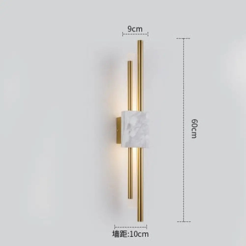 Modern Marble Led Wall Lamp For Living Room Bedroom Bathroom Loft Decor Large White / Warm Light