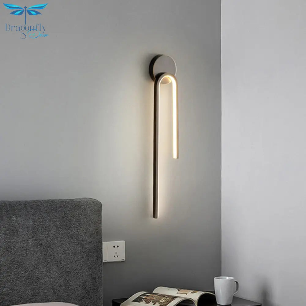 Modern Minimalism Led Wall Lamp For Indoor Home Bedroom Fixture Black Gold Lights Living Room