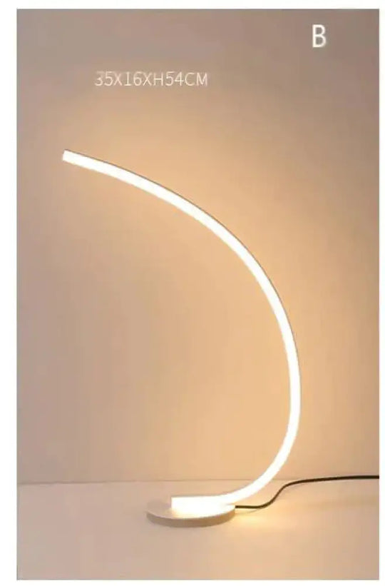 Modern Minimalist Creative Personality Brown White Led Floor Lamp Stand Living Room Bedroom Study