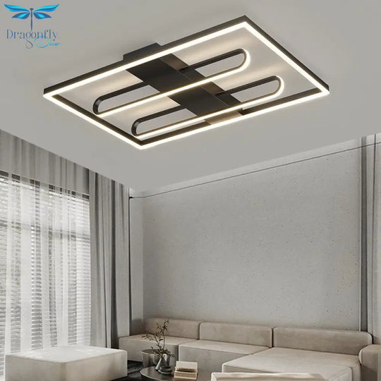 Modern Minimalist Living Room Chandeliers Atmosphere Home Headlight Creative Led Geometric Ceiling