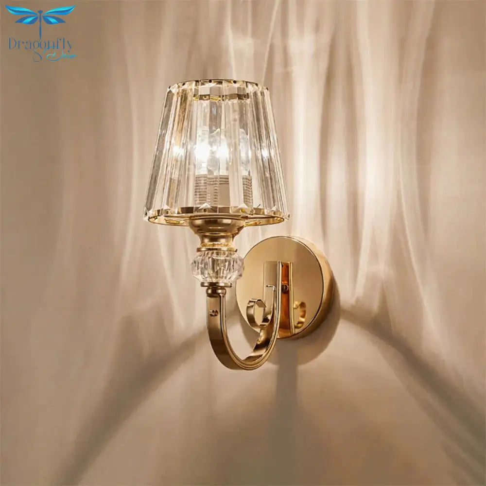 Modern Minimalist Wall Lamp With Glass Shade For Bedside Lighting Living Room Light