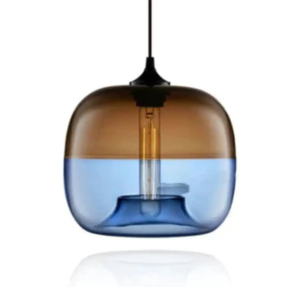Modern Nordic Art Deco Colorful Hanging Glass Pendant Lamp Lights Fixtures E27 Led For Kitchen
