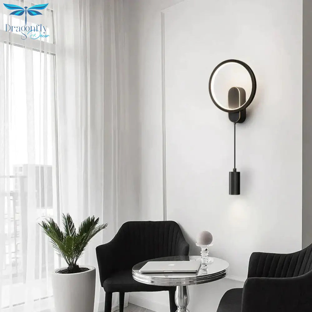 Modern Nordic Led Wall Lamp For Bedroom Black/Gold Light