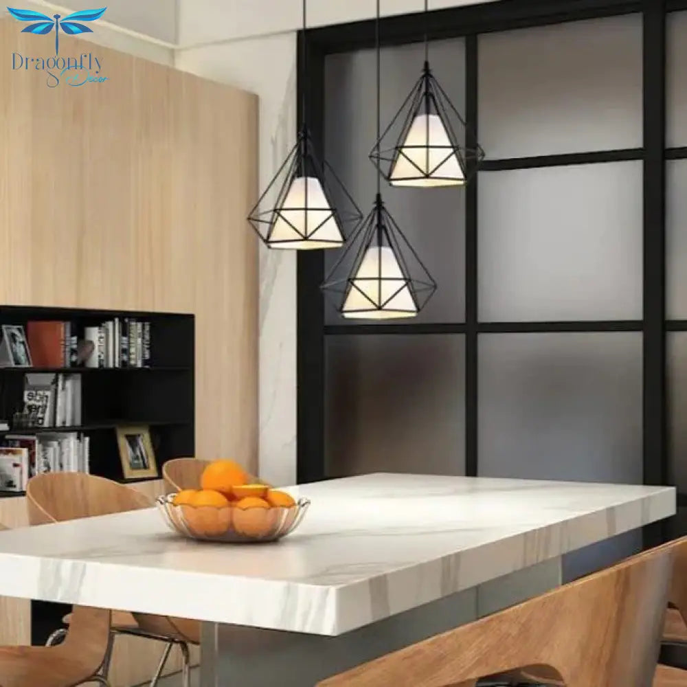 Modern Pendant Lamp Light Iron Frame Lights For Kitchen Island Dining Room Home Decoration Luminaire