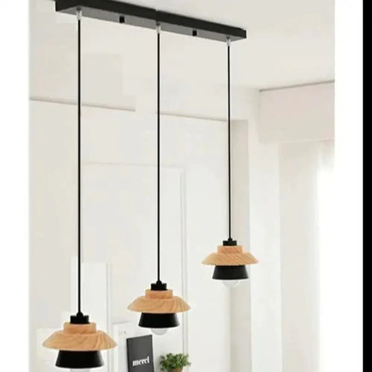 Modern Pendant Lamp Light Natural Simple Wooden Lighting Fixture For Loft Cafe Bar Living Room