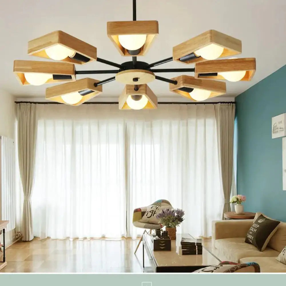 Modern Pendant Lamp Lights Kitchen Island Dining Living Room Decoration Low Ceiling Branch Wood