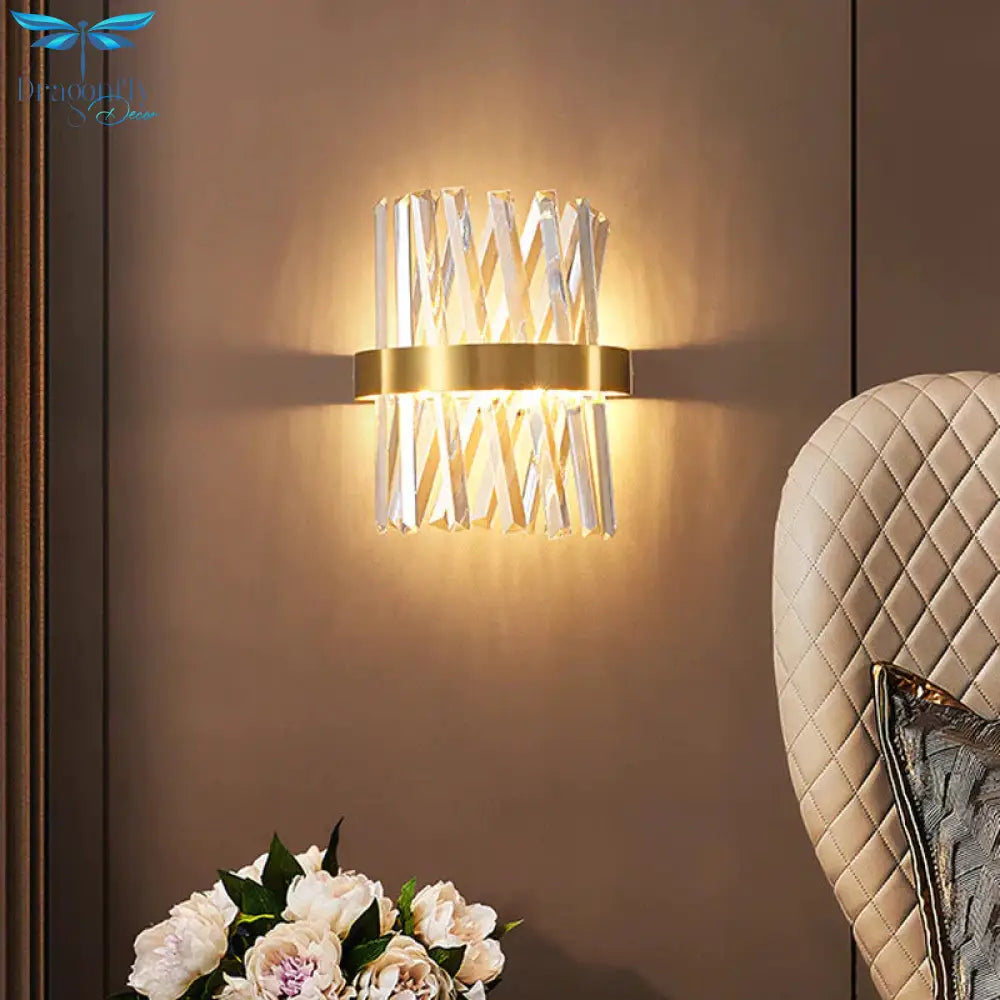 Modern Simple Corridor Crystal Copper Wall Lamp Lamps