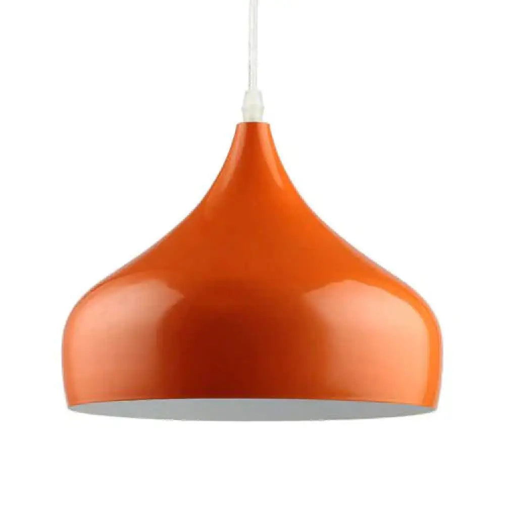 Modern Simple Led Pendant Light Aluminum Hanging Room Lamp A Style Orange