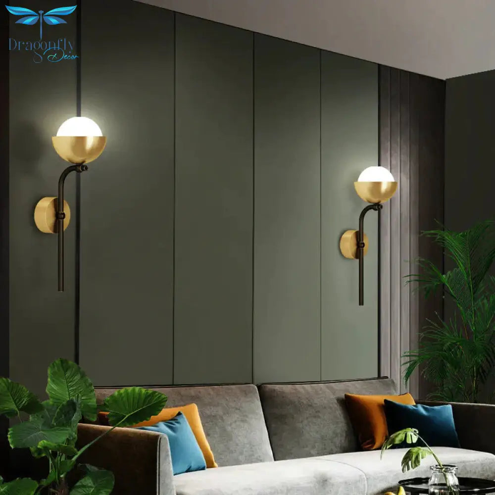 Modern Simple Room Corridor Living Copper Wall Lamp Lamps
