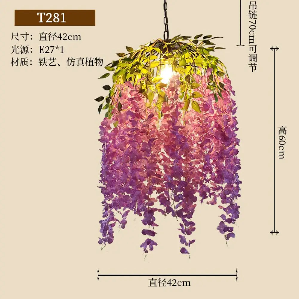 Modern Style Restaurant Flower Plant Pendant Light Bar Cafe Lobby Atmosphere Chandelier 281