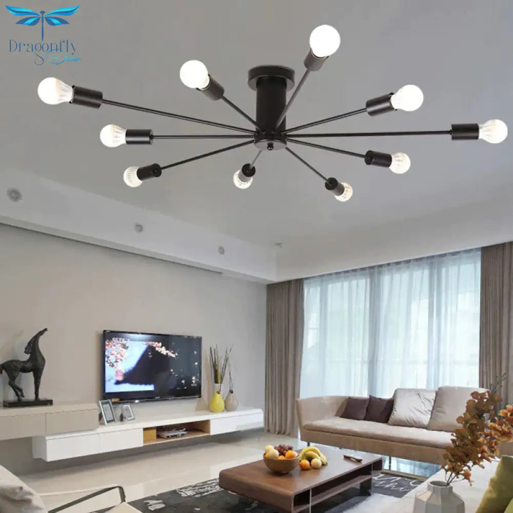 Modern Unique Novelty Painted Ceiling Lamps E27 Led 2 Styles Lights For Living Room Bedroom