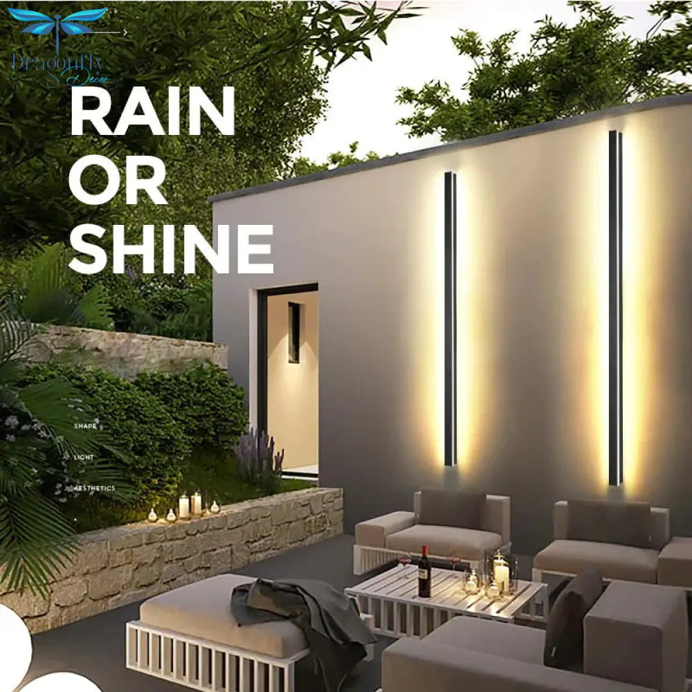 Modern Waterproof Outdoor Wall Lamp Led Super Bright Ip65 Light Garden Porch Landscape Sconce 110V