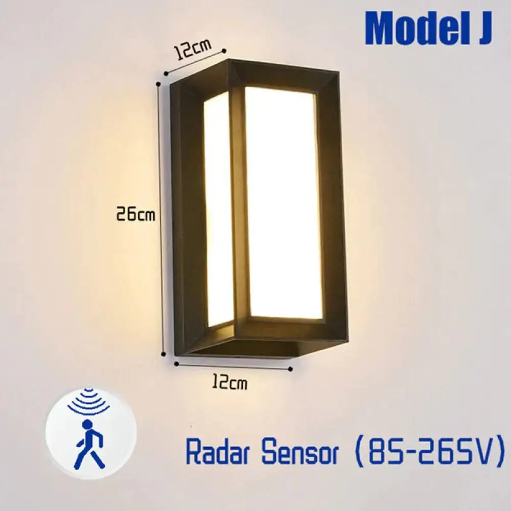 Moderne Outdoor Wandlamp Waterdichte Ip65 Motion Sensor Led Verlichting 18W 30W Veranda Lichten