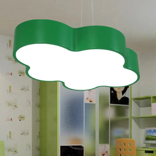 Monique - Cloud Pendant Ceiling Light Modern Metal Led Kindergarten Lighting Green / White