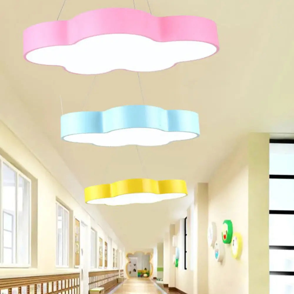Monique - Cloud Pendant Ceiling Light Modern Metal Led Kindergarten Lighting Yellow / White