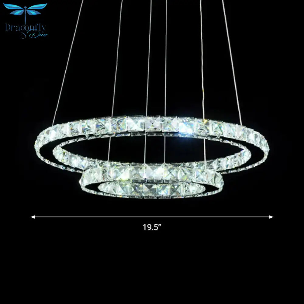 Multi Tier Crystal Encrusted Luxury Chandelier Led Pendant Lighting